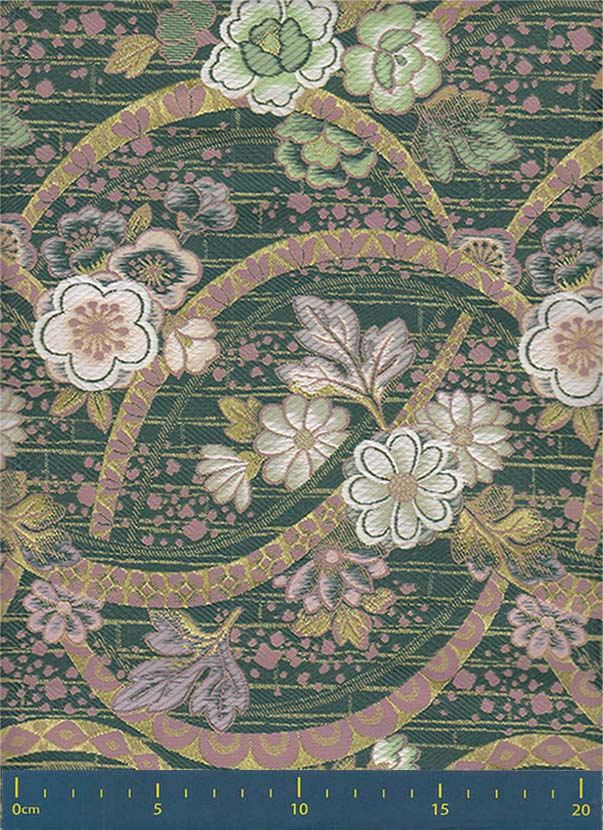 金襴生地 限定　-花かさね　緑-