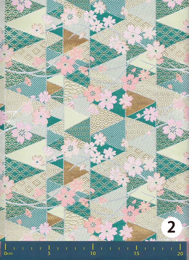 金襴生地 定番　-桜に三角小文-