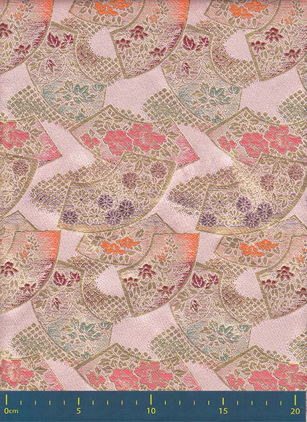 金襴生地 定番　-扇面小花-