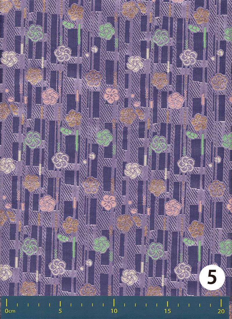 金襴生地 定番　-ねじり梅に短冊文-