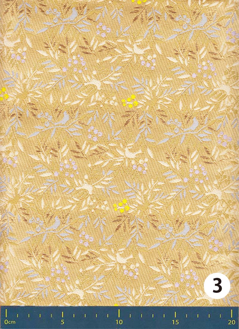 金襴生地 定番　-瑞鳥南天文様-