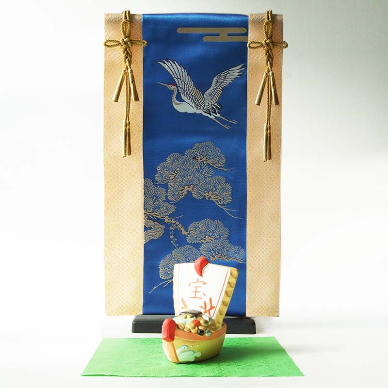 掛軸／松鹤延年／銘刻あり 真作】泰國/鶴巣籠図/鶴図/松鶴図/掛軸☆宝船☆AC-634の通販 by