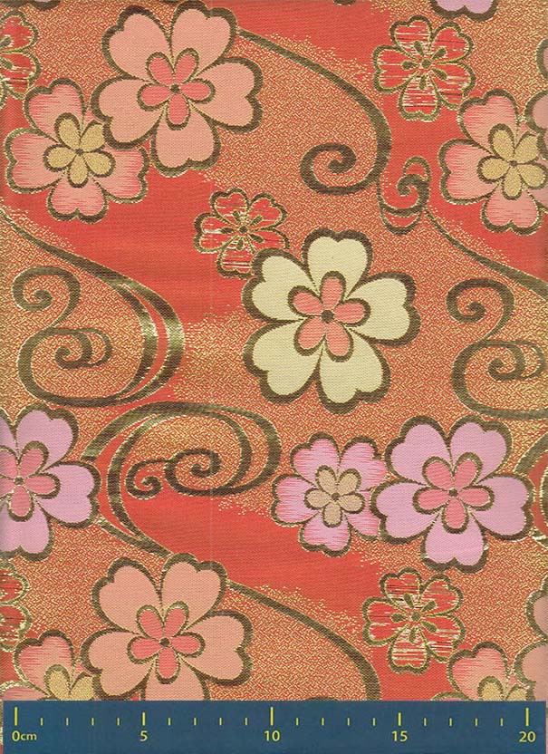 金襴生地 定番　-流水に洋風桜-