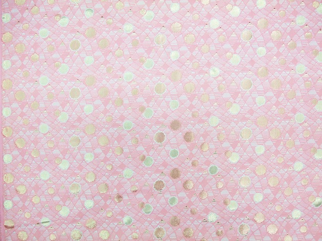 金襴生地 定番　-雪輪にモダン菱格子-