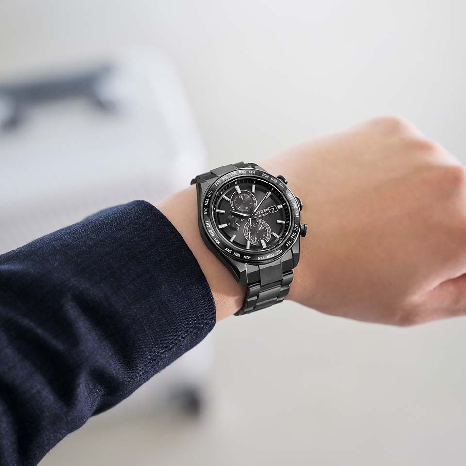 シチズン CITIZEN AT8294-59E アテッサ ATTESA ACT Line/ブラック