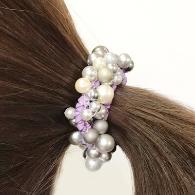 【ウーリーゴム　丸ゴム】ヘアアクセサリー作りにはこれ！ウーリーカラーゴムL 全10色