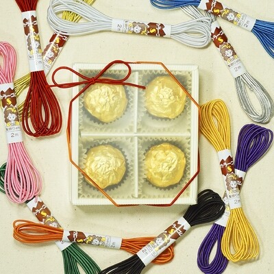 【ハイカラー　ゴム　大巻】ラッピング、ヘアゴムなどにおすすめ！ハイカラーゴム　300mボビン巻　全13色