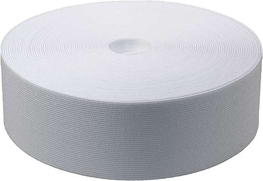 【幅広織ゴム　大巻】幅広だから大人用サスペンダーやウエストゴムに！カラー織ゴム50ｍｍ 30m巻 全2色