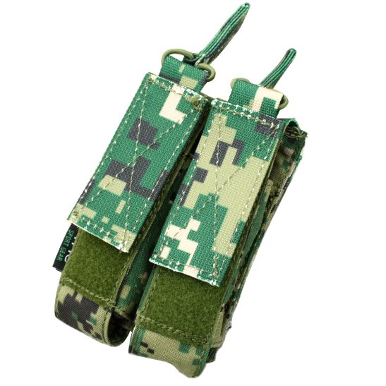 備前軍配布施　MA697 TMC MP7用 MOLLE ダブル オープントップ マグポーチ AOR2迷彩