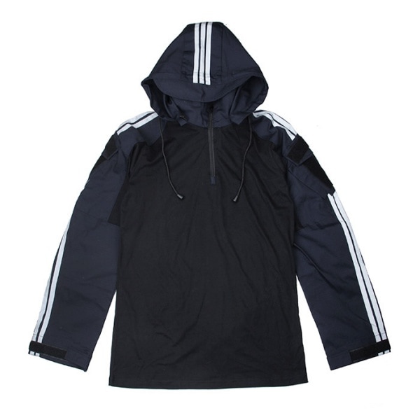 TMC TRN R スタイル コンバット シャツ フード付き ネイビーxブラック