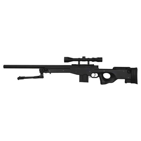 ボルトアクション式 エアコッキングガン SNOW WOLF L96A1 ボルトアクション エアコッキングガン ブラック