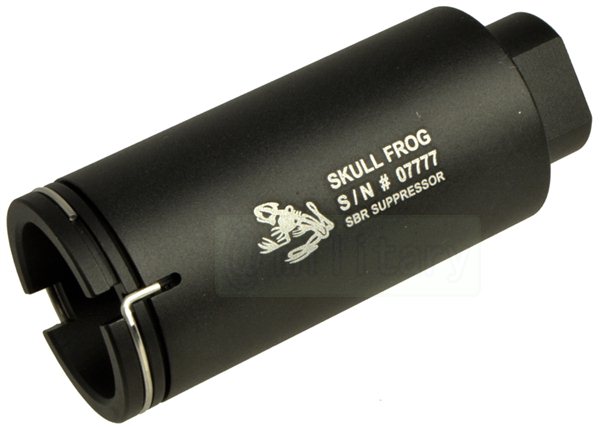 KX3 タイプ フラッシュハイダー Skull Frog 刻印 逆ネジ アルミ製 BK