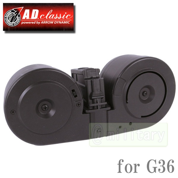 G36用 1000連 音感電動ダブルマガジン A\u0026K G36 2500連音感電動ドラムガジン : H．T．G．店