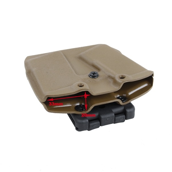 ダブル　マガジン・ポーチ　1911、M45 CO2 シングルカラムマガジンに対応 AMOMAX ダブルマガジンポーチ (1911 用) デザートカラー | エアガン