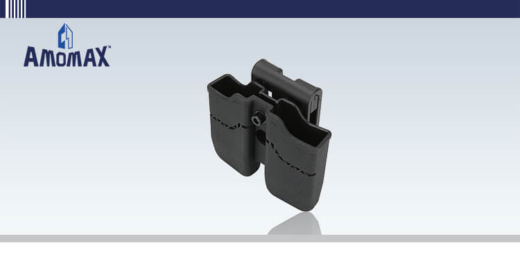 AMOMAX ダブルマガジンポーチ (1911 用) ブラック | エアガン