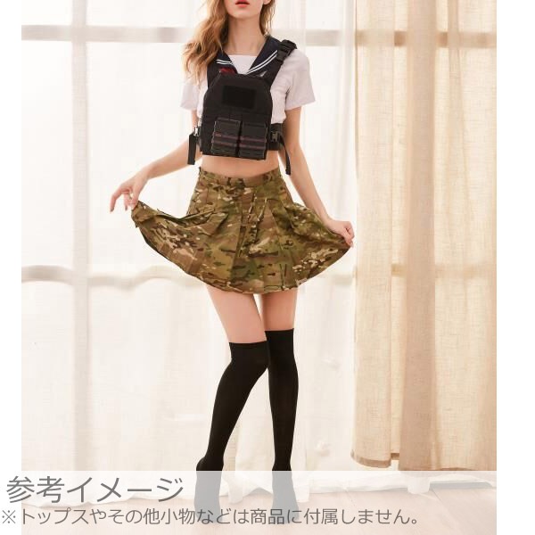 TANGO 迷彩パターン プリーツスカート ミニスカート タイガー