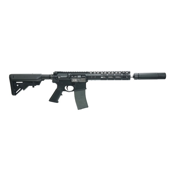 エアガン ブラック 伸縮式ストック サイレンサー付き 東京マルイ FNX-45 ブラック ガスブローバック サイレンサー