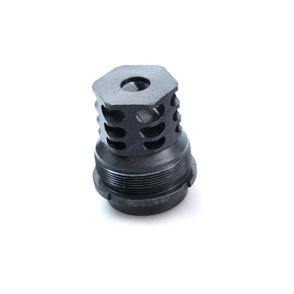 米軍　実物　シールド　ブラック　送料無料 5KU JMAC 360 X37タイプマズルブレーキ＆ブラストシールド (24mm