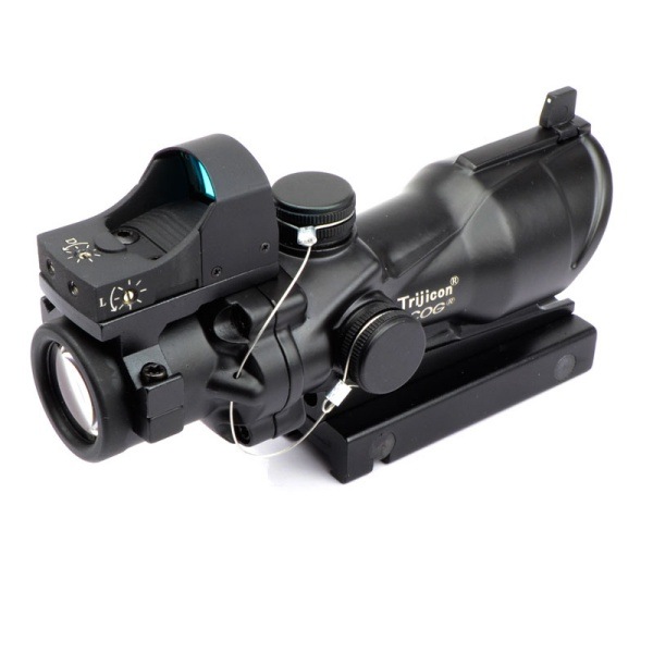 ACOG タイプ 4x32スコープ & DOCTER タイプ OPドットサイト ブラック