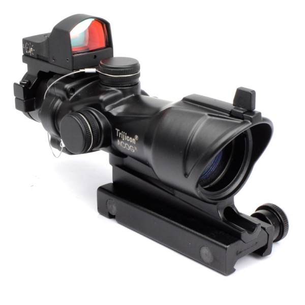 ACOG タイプ 4x32スコープ & DOCTER タイプ OPドットサイト ブラック