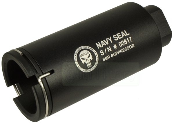 KX3 タイプ フラッシュハイダー NAVY SEAL 刻印 逆ネジ アルミ製 BK