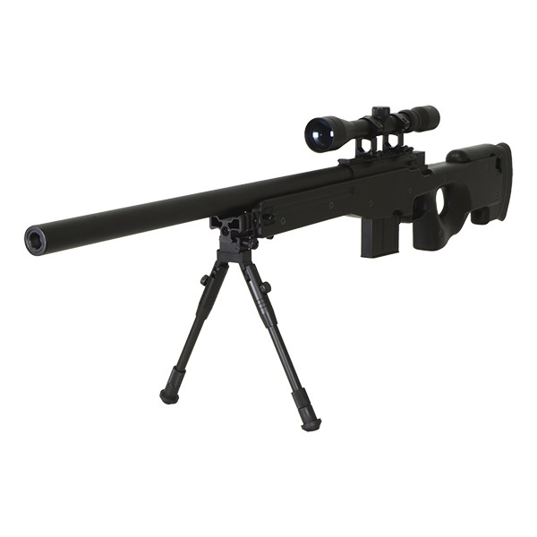 L96A1 スナイパーライフル ブラック SNOW WOLF L96A1 ボルトアクション エアコッキングガン ブラック