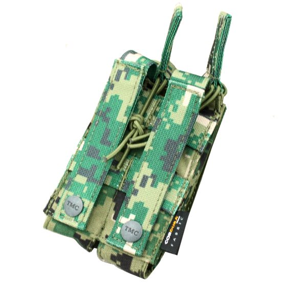 TMC MP7用 MOLLE ダブル オープントップ マグポーチ AOR2迷彩