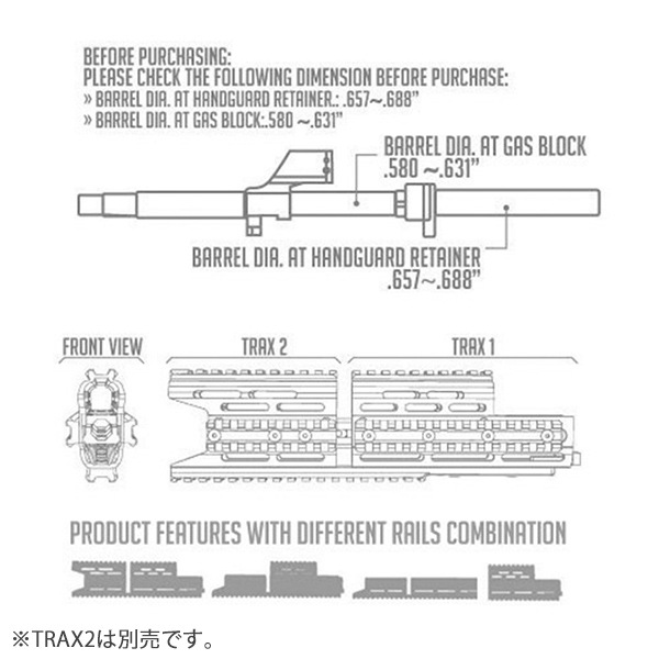 MADBULL / STRIKE INDUSTRIES AK TRAX1 モジュラー / KEYMOD ハンド