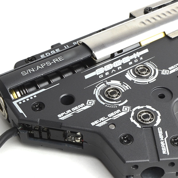 APS製 Rocket Edge II FET搭載ギアボックス M4系後方配線用 数量限定】APS Rocket Edge II FET搭載 ギアボックス M4 後方