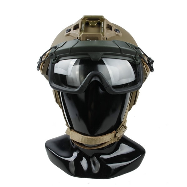 ソ連軍 タンカーヘルメット ゴーグル コスプレ等に TMC SF QD Goggle ヘルメットレール 取り付け型 ゴーグル オリーブ