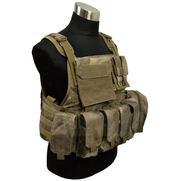 FLYYE MOLLE Style PC Plate Carrier with Pouch set A-TACS