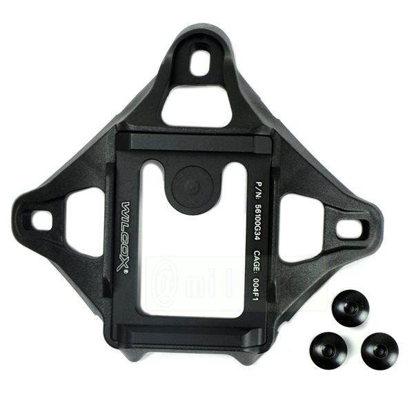 WILCOX タイプ NVG ヘルメットシュラウド ブラック-メーカー/ブランド