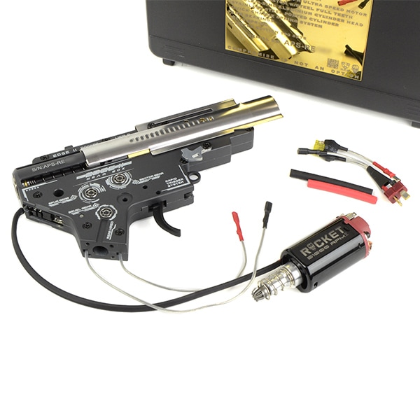 APS製 Rocket Edge II FET搭載ギアボックス M4系後方配線用 数量限定】APS Rocket Edge II FET搭載 ギアボックス M4 後方