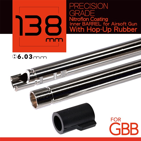 UNICORN AIRSOFT [UC-IB-G-138] プレシジョンインナーバレル 138mm ホップパッキン セット マルイ/VFC GBB 用