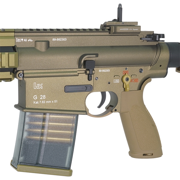 E&C 204E H&K G28 16インチ (Kestrel V2 BASIC搭載) 電動ガン デザートカラー