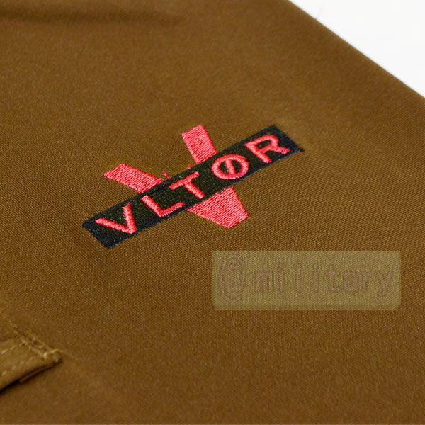 ロゴ入り ポロシャツ ブラウン VLTOR ロゴ