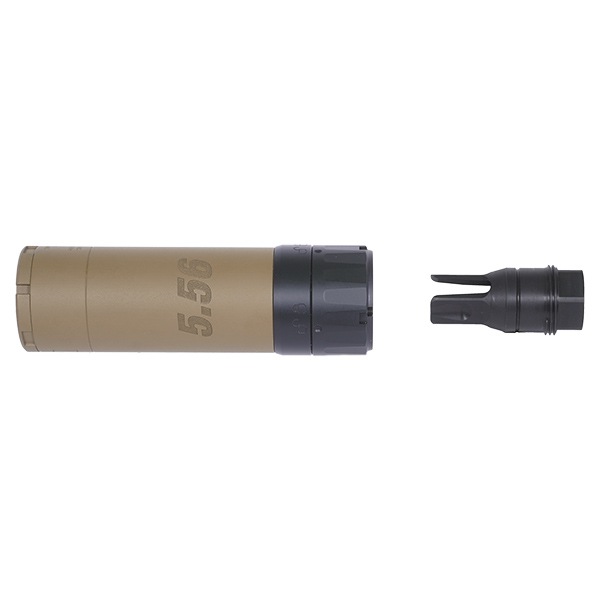 Task Force405 SLX 556C タイプ QDダミーサプレッサー＆ハイダー(14mm 逆ネジ) セット デザートカラー