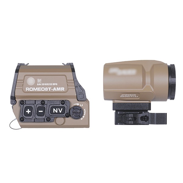 ARROW OPTICS ROMEO8T AMR タイプ 1X20ドットサイト ＆ JULIET3T AMR タイプ マグニファイア セット デザートカラー
