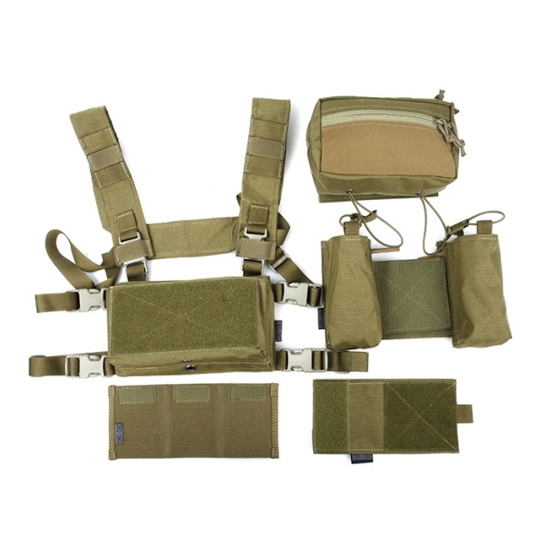 TMC製チェストリグ等まとめ売り TMC Modular Chest Rig [モジュラー チェストリグ] セットA カーキ