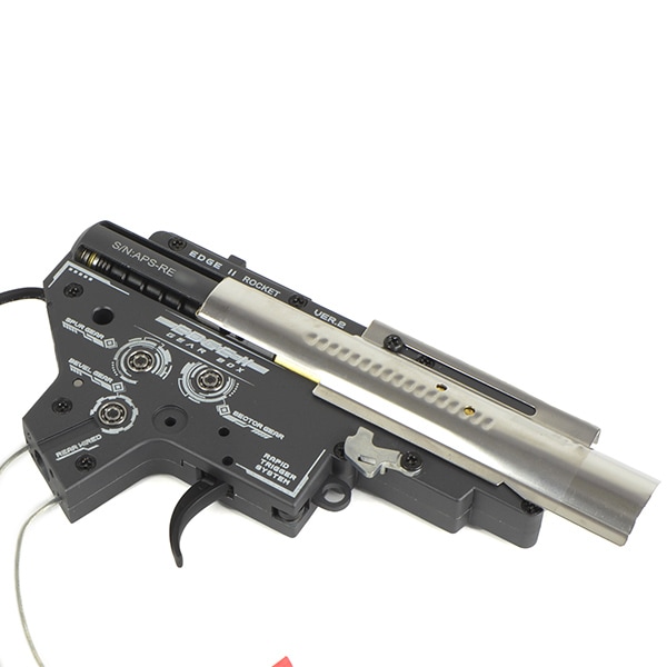 APS製 Rocket Edge II FET搭載ギアボックス M4系後方配線用 数量限定】APS Rocket Edge II FET搭載 ギアボックス M4 後方