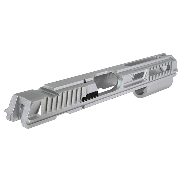 5KU Harbingerタイプ CNC アルミスライド ASG/KJW GBB CZ SHADOW2用 シルバー