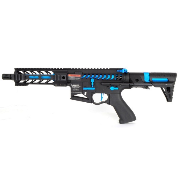 Lancer Tactical LT-34 バトルホーク 7 PDR スケルトン 電動ガン ブラック&ブルー