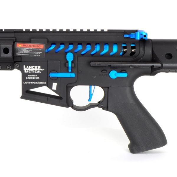 Lancer Tactical LT-34 バトルホーク 7 PDR スケルトン 電動ガン ブラック&ブルー