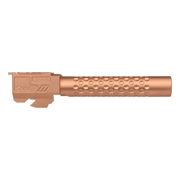 5KU ZEV タイプ ディンプルスレッドアウターバレル 14mm逆ネジ 東京マルイ G17 Gen.3用 ゴールド
