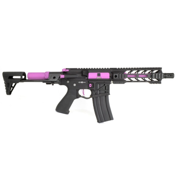 Lancer Tactical LT-34 バトルホーク 7 PDR スケルトン 電動ガン ブラック&パープル