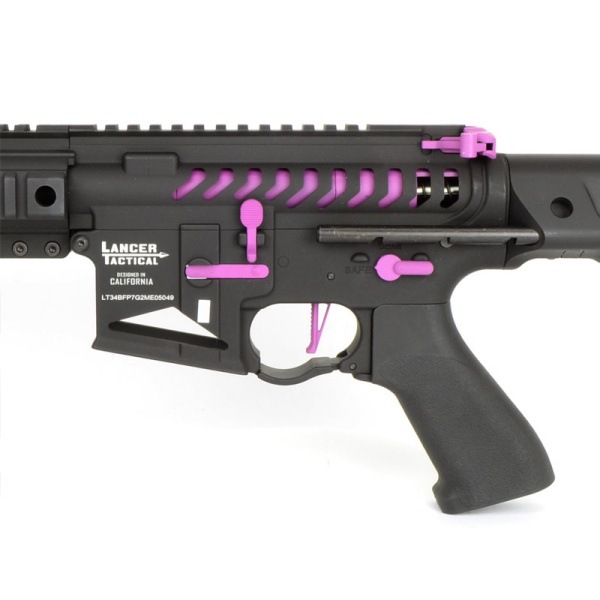 Lancer Tactical LT-34 バトルホーク 7 PDR スケルトン 電動ガン ブラック&パープル