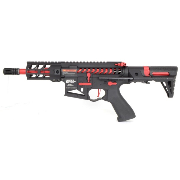 Lancer Tactical LT-34 バトルホーク 4 PDR スケルトン 電動ガン ブラック&レッド