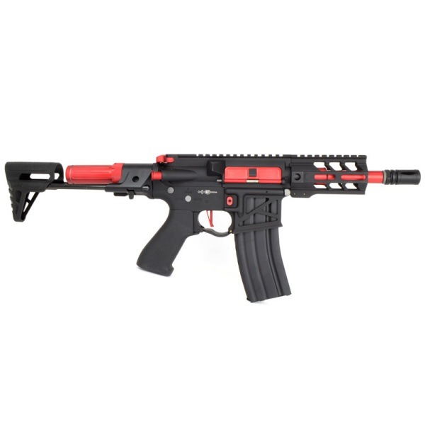 Lancer Tactical LT-34 バトルホーク 4 PDR スケルトン 電動ガン ブラック&レッド