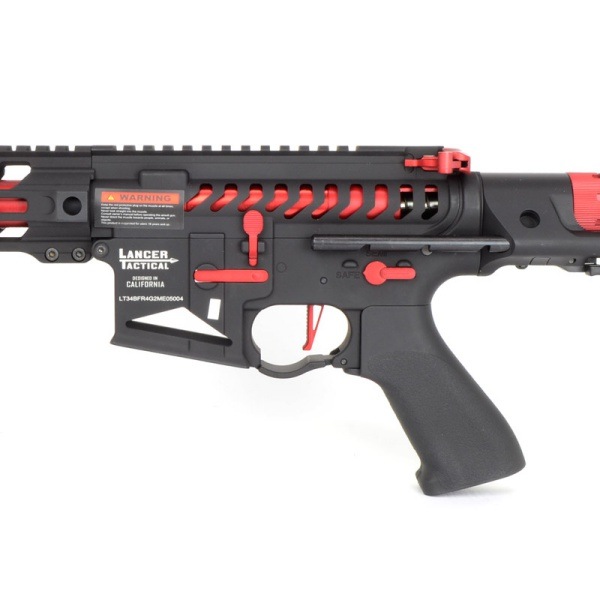 Lancer Tactical LT-34 バトルホーク 4 PDR スケルトン 電動ガン ブラック&レッド