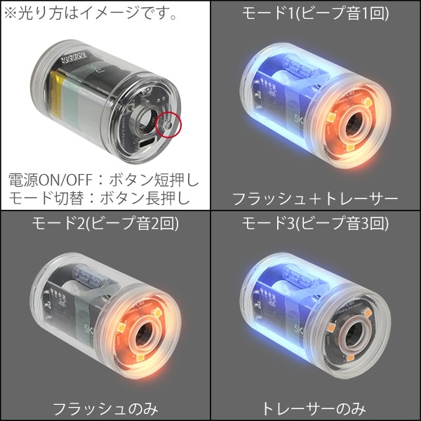 5KU Zenit SV SAIGA 9 タイプ マズルフラッシュ機能搭載 SPIRITFIRE トレーサー 14mm逆ネジ ブラック